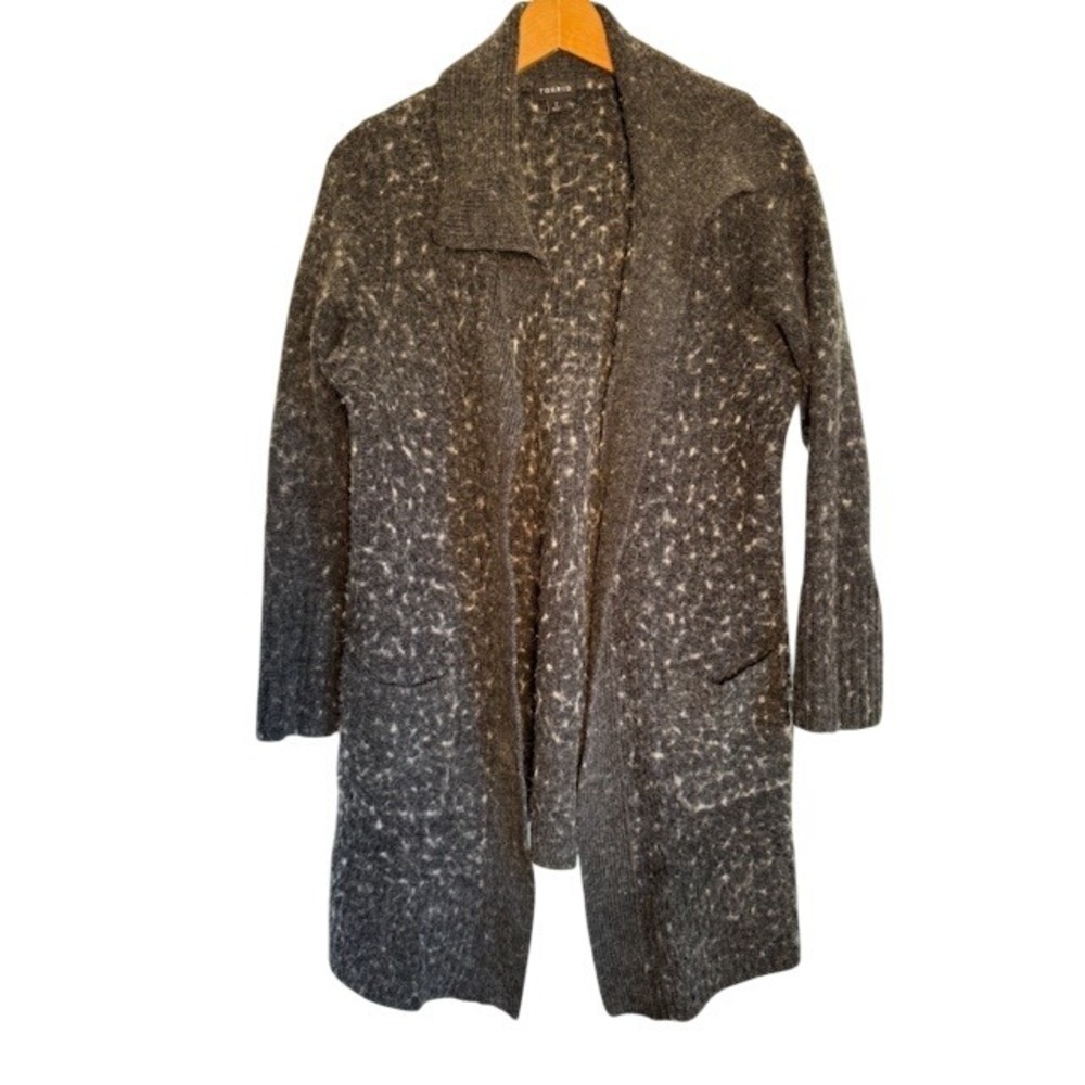 Torrid Women's Charcoal‎ Speckled Knit Wool Blend Long Cardigan Sweater Size 2